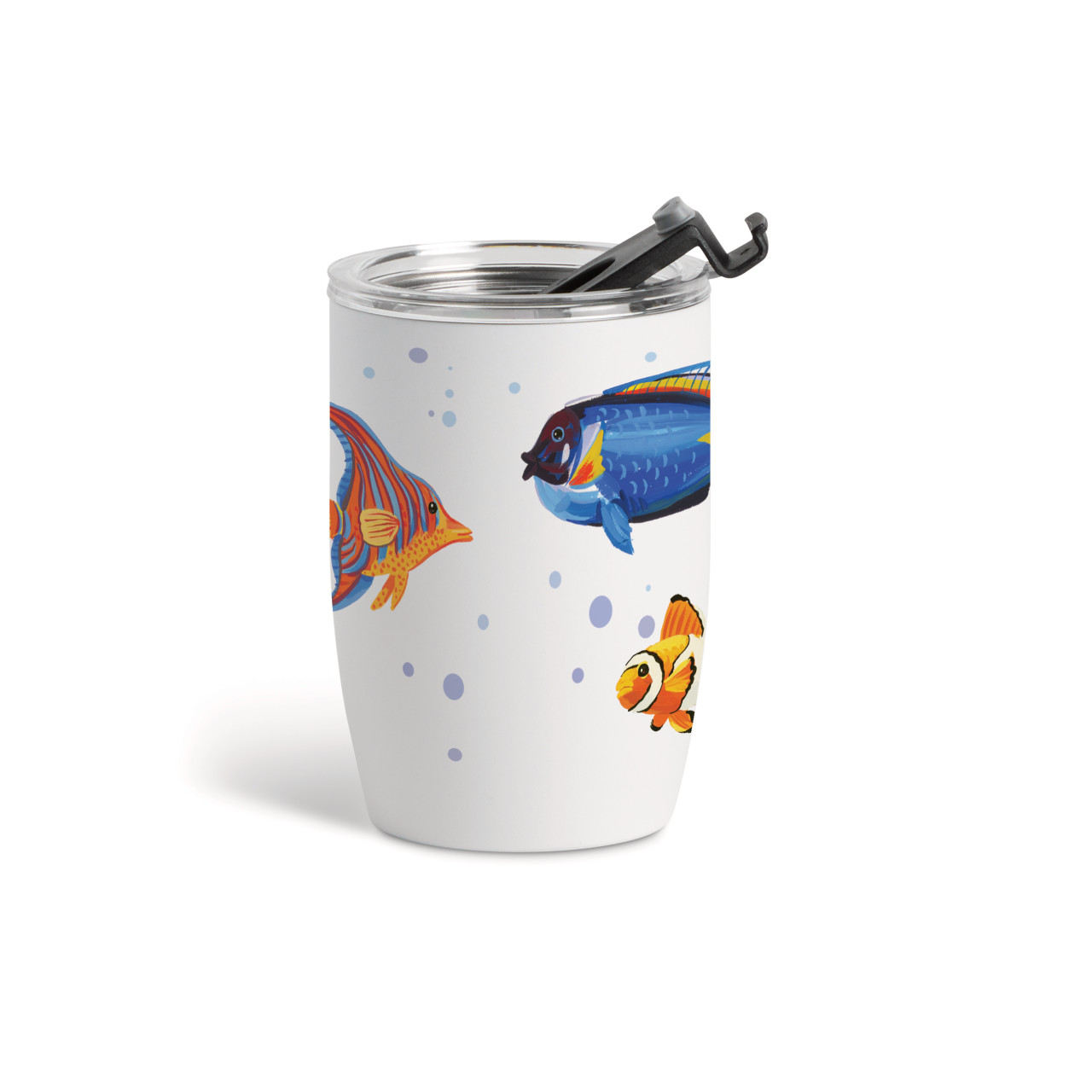 Tropical Fish Wine Tumbler - White 12oz thumbnail