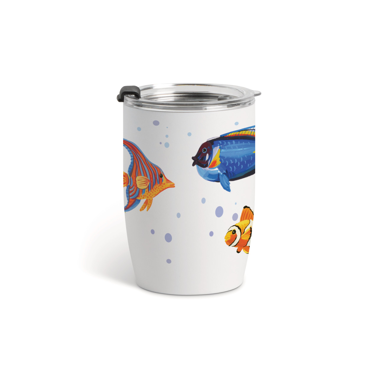 Tropical Fish Wine Tumbler - White 12oz thumbnail