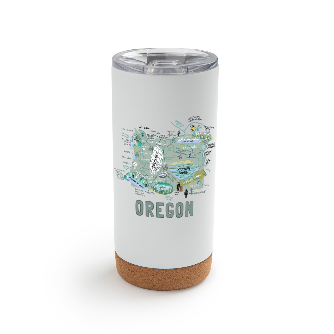 Oregon State Metal Tumbler wLid - White thumbnail