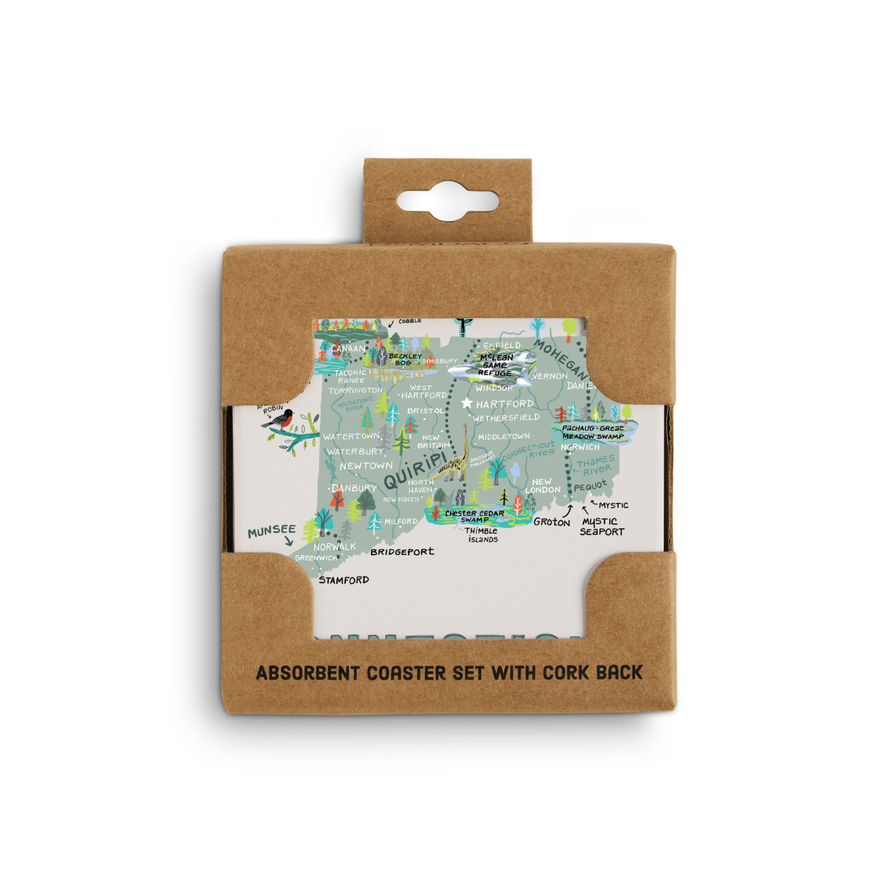 Connecticut State Coasters - Set of 4 thumbnail