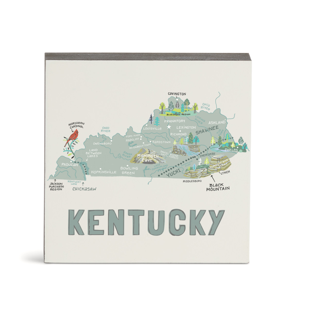 Kentucky State Wall Art - 6"sq thumbnail