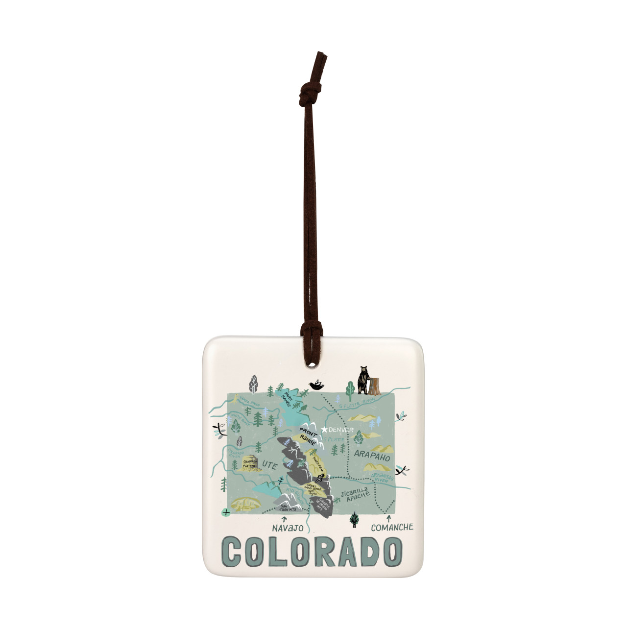 Colorado State Magnetic Ornament - Bone thumbnail