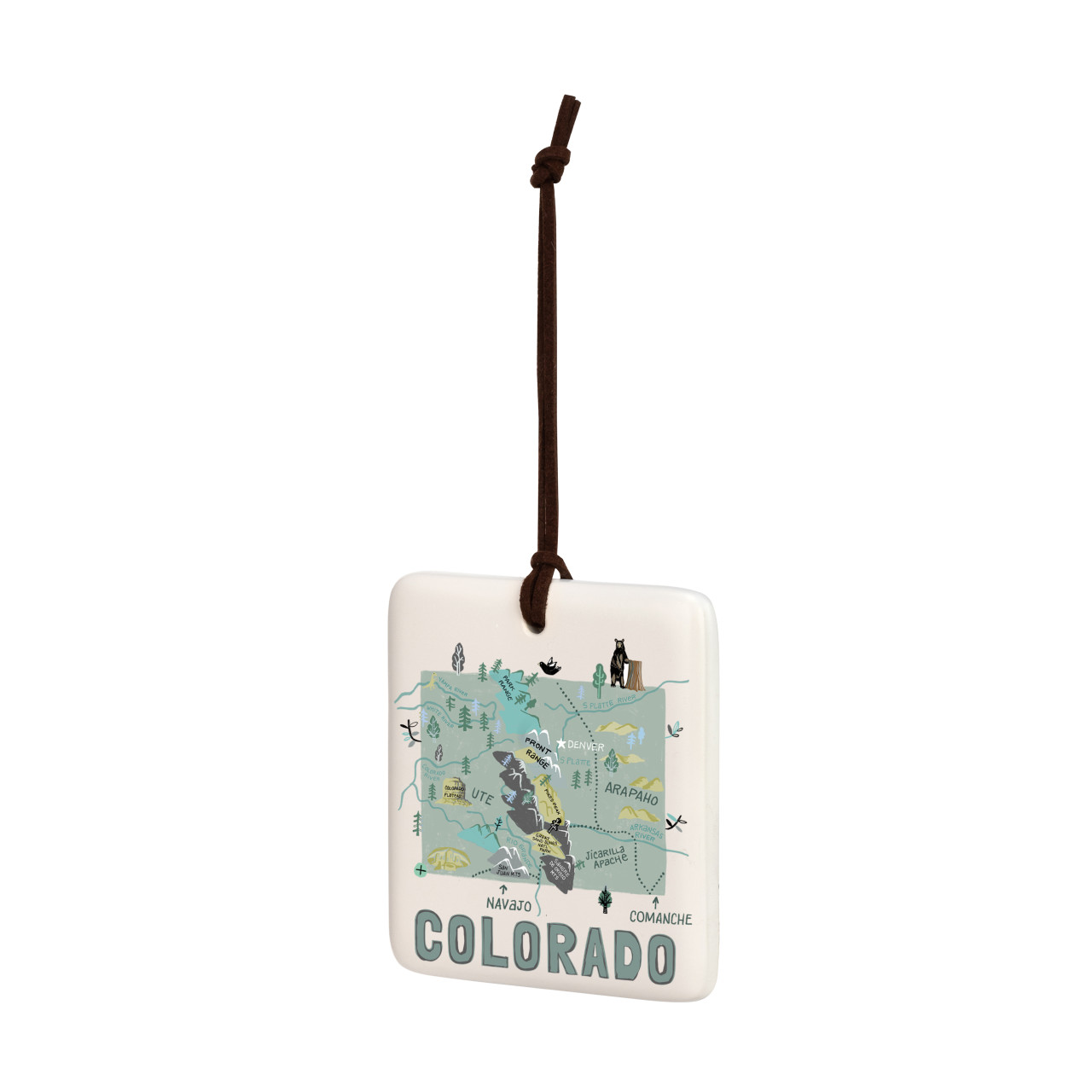 Colorado State Magnetic Ornament - Bone thumbnail
