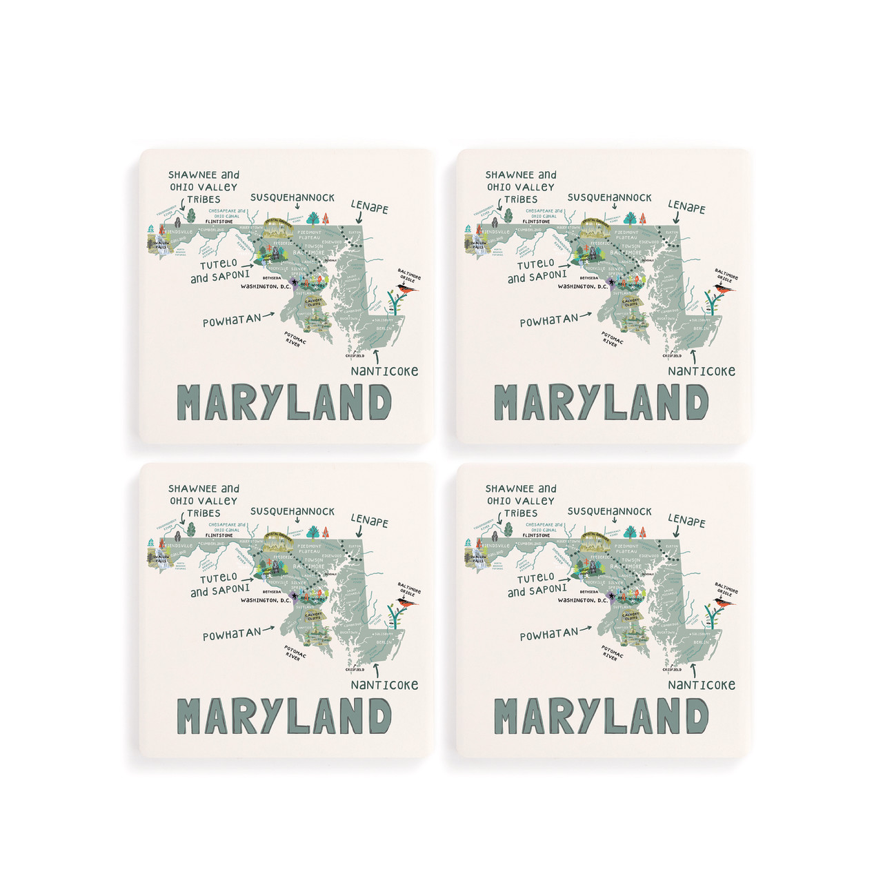 Maryland State Coasters - Set of 4 thumbnail