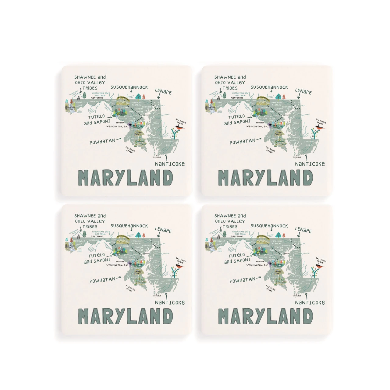 Maryland State Coasters - Set of 4 thumbnail