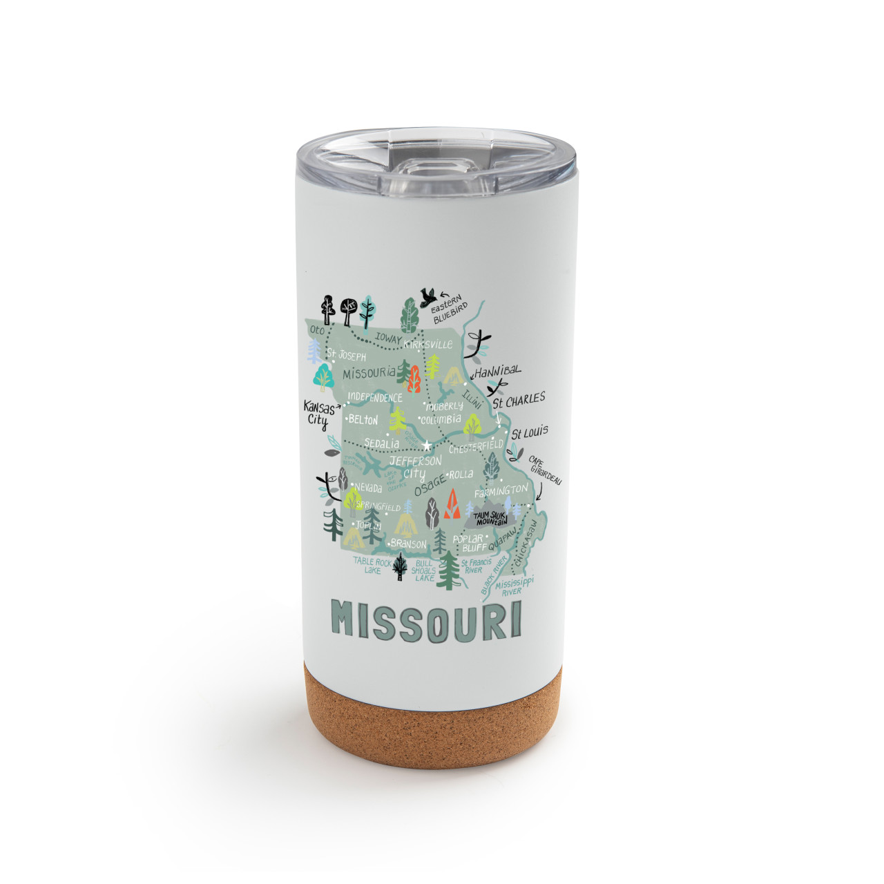 Missouri State Metal Tumbler wLid-White thumbnail