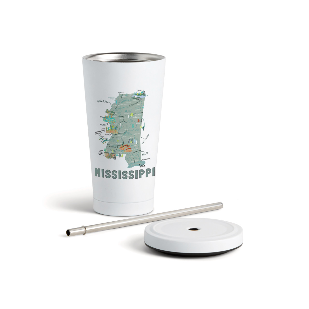 Mississippi State Tmblr wStraw-White16oz thumbnail