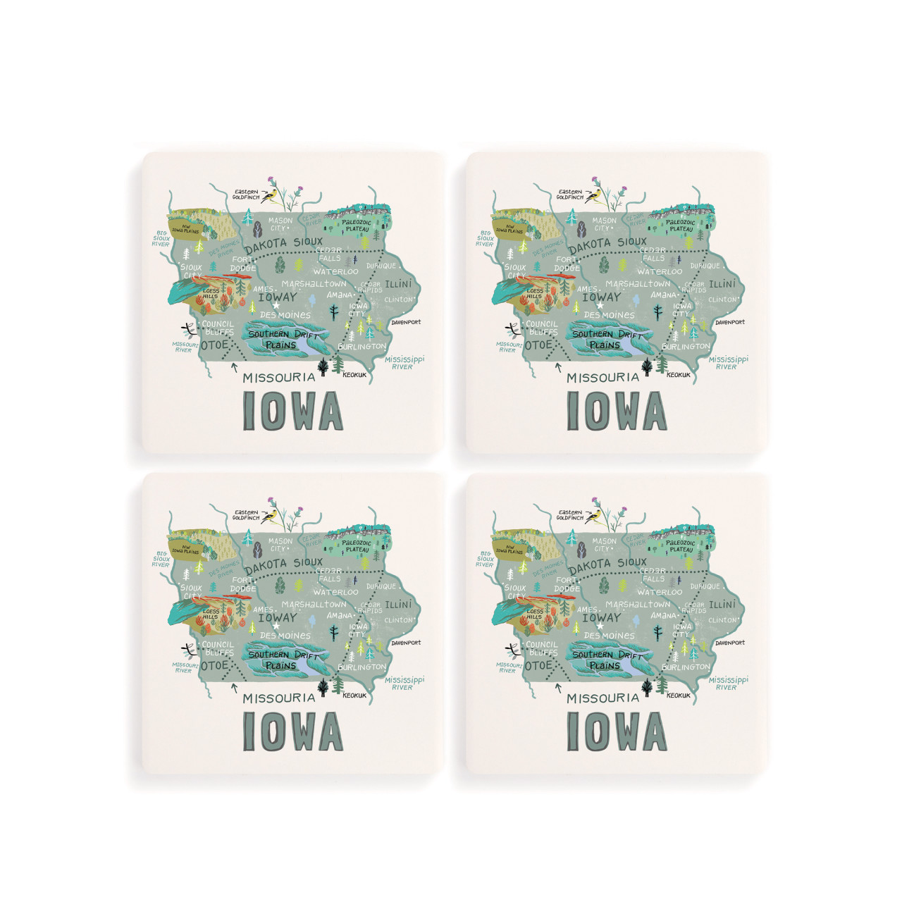 Iowa State Coasters - Set of 4 thumbnail