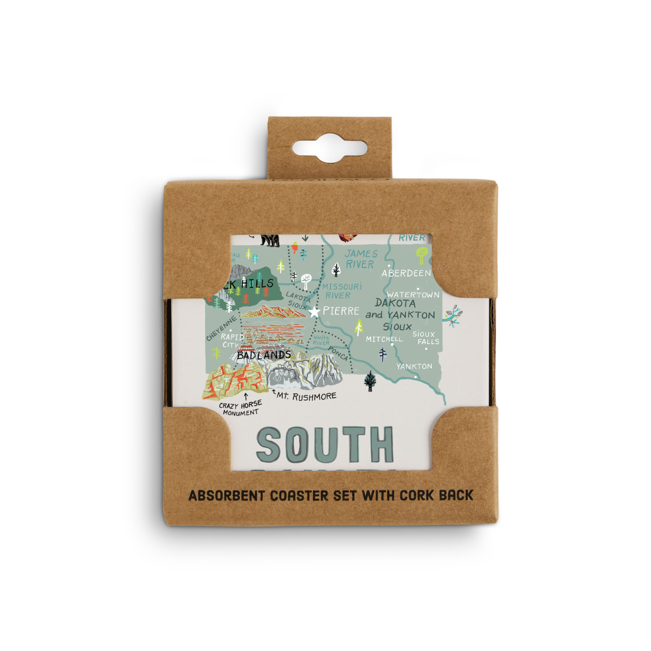 South Dakota State Coasters - Set of 4 thumbnail