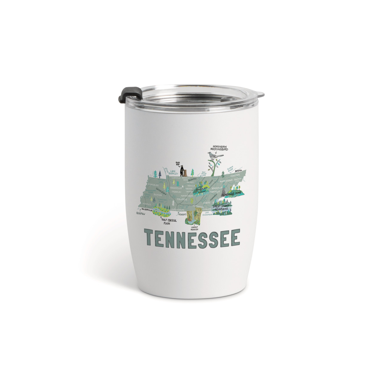 Tennessee State Wine Tumbler - White12oz thumbnail