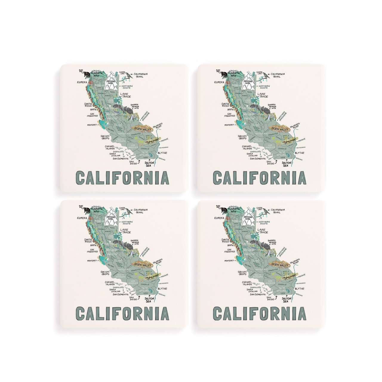 California State Coasters - Set of 4 thumbnail