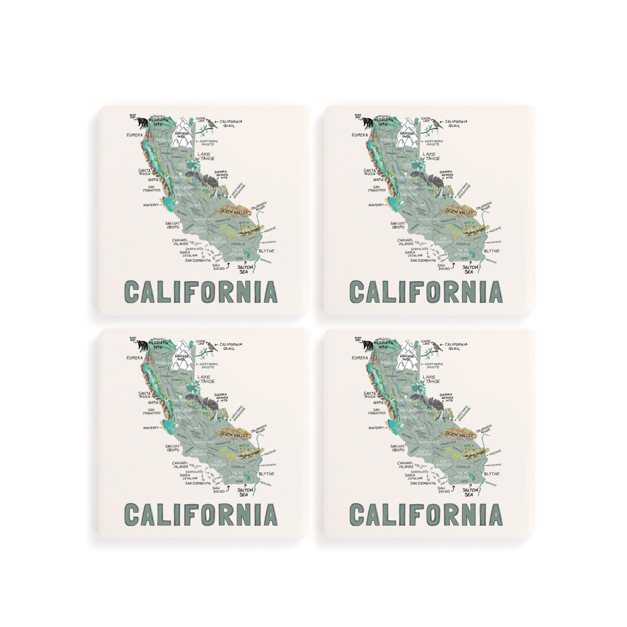 California State Coasters - Set of 4 thumbnail