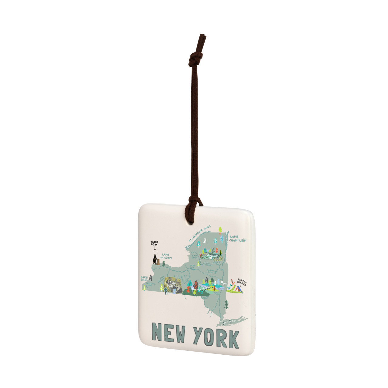New York State Magnetic Ornament - Bone thumbnail