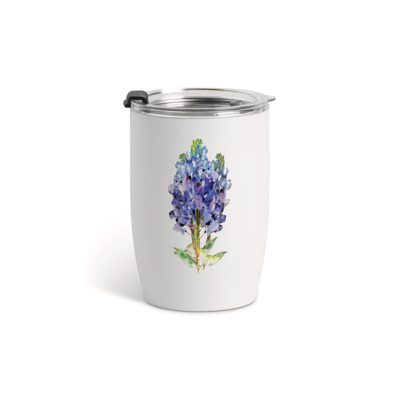 Bluebonnet Wine Tumbler - White 12oz thumbnail