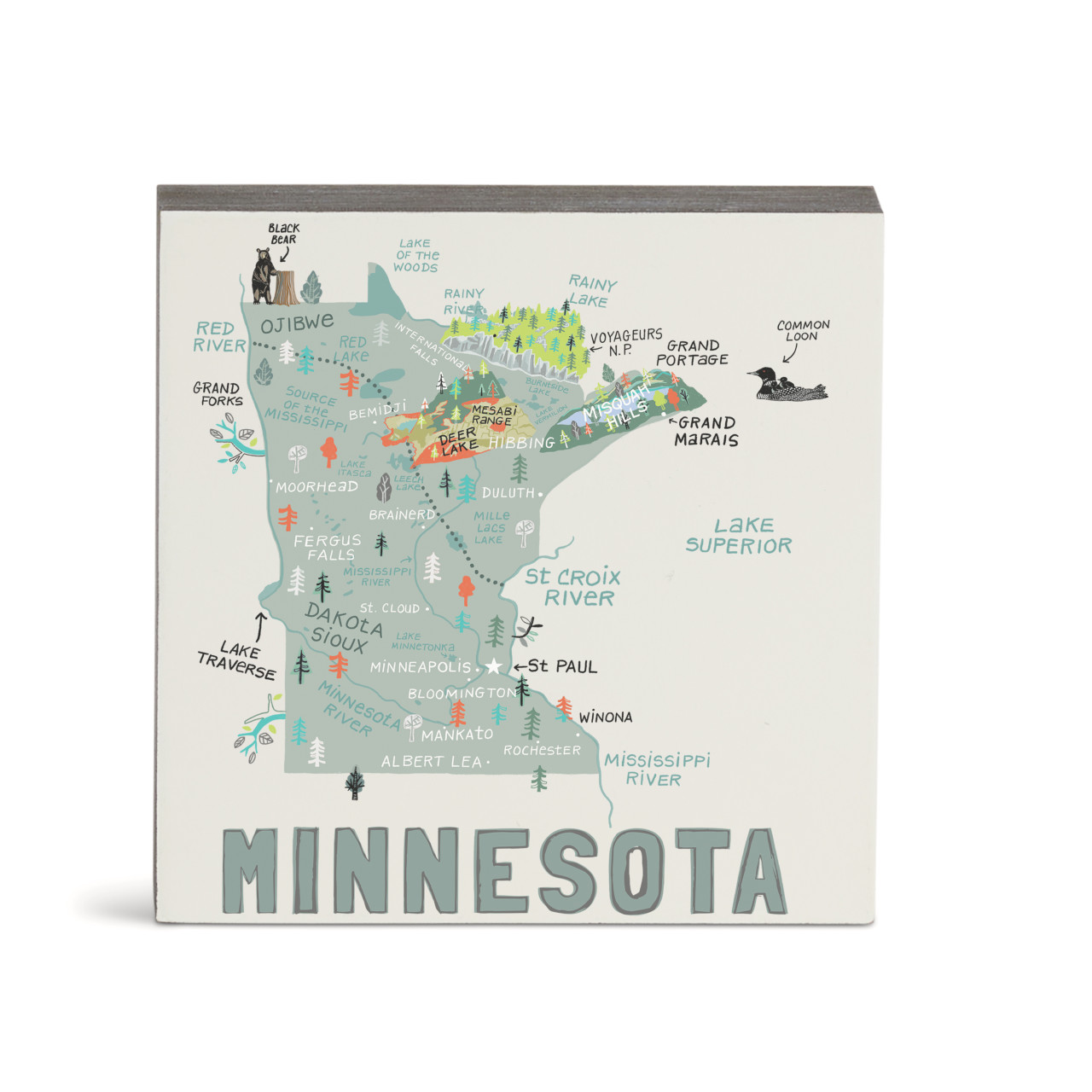 Minnesota State Wall Art - 6"sq thumbnail