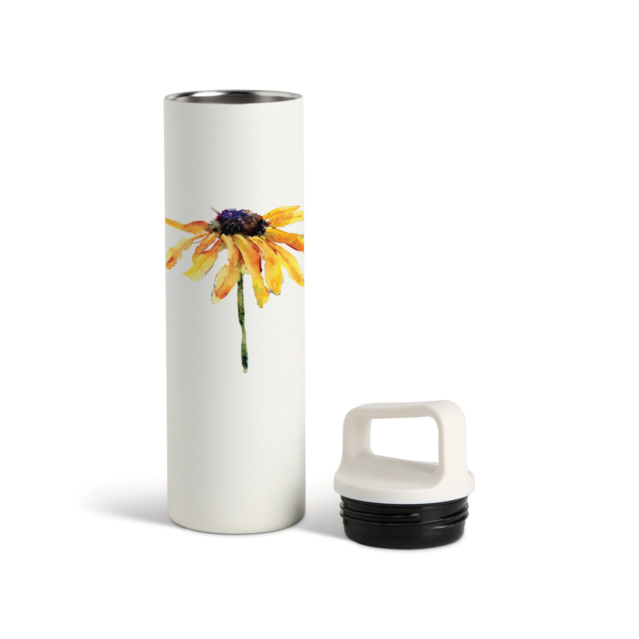 Black Eyed Susan WaterBottle-White20oz thumbnail