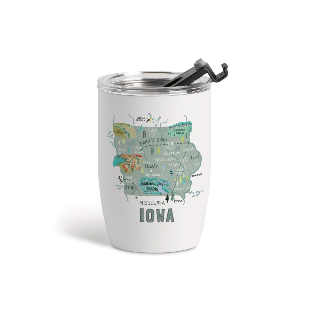 Iowa State Wine Tumbler - White 12oz thumbnail