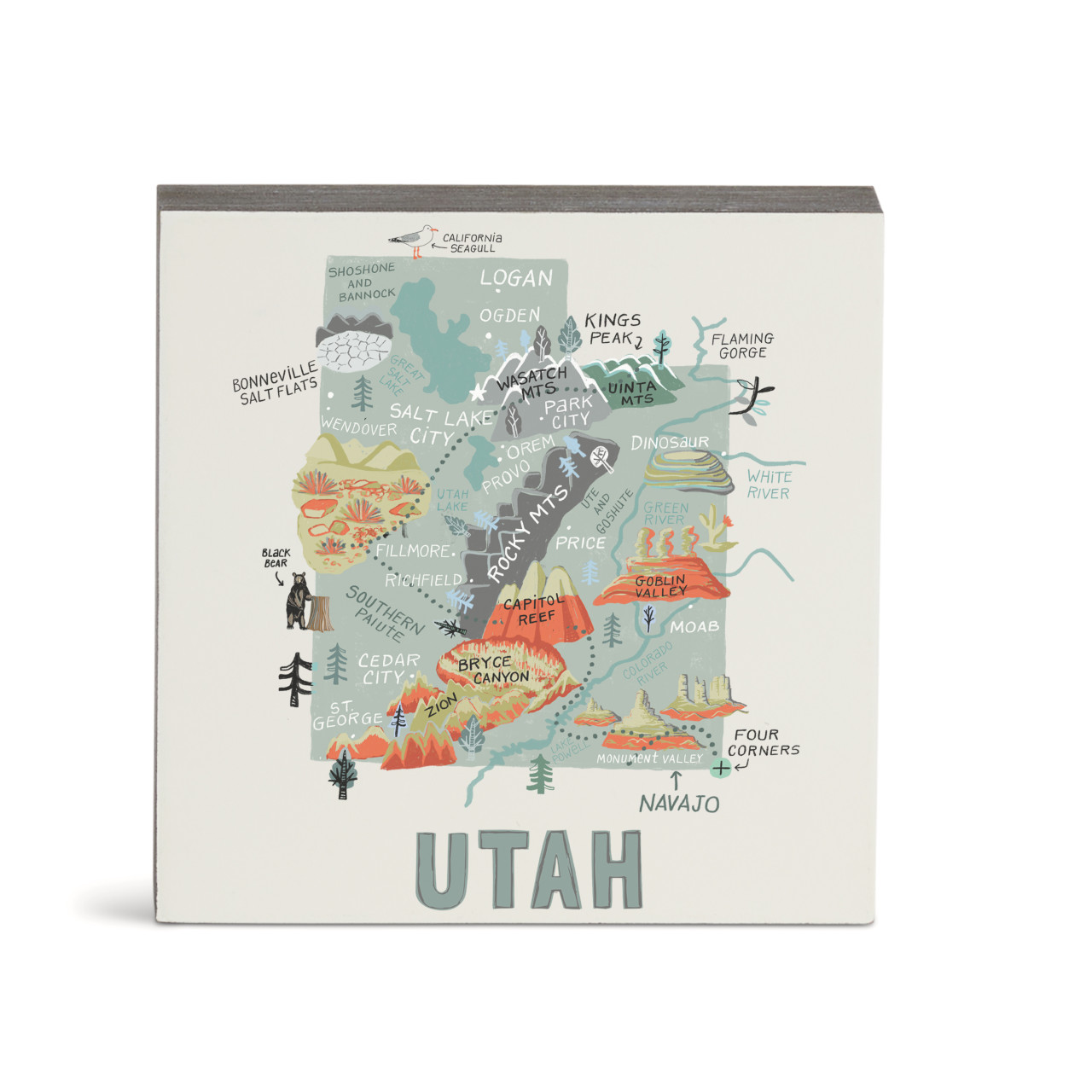 Utah State Wall Art - 6"sq thumbnail