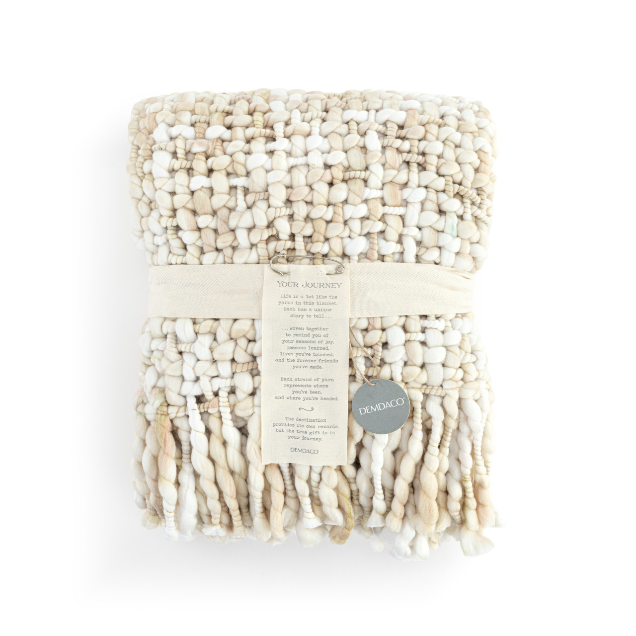 Woven Throw Blanket - Cream - Your Journey thumbnail