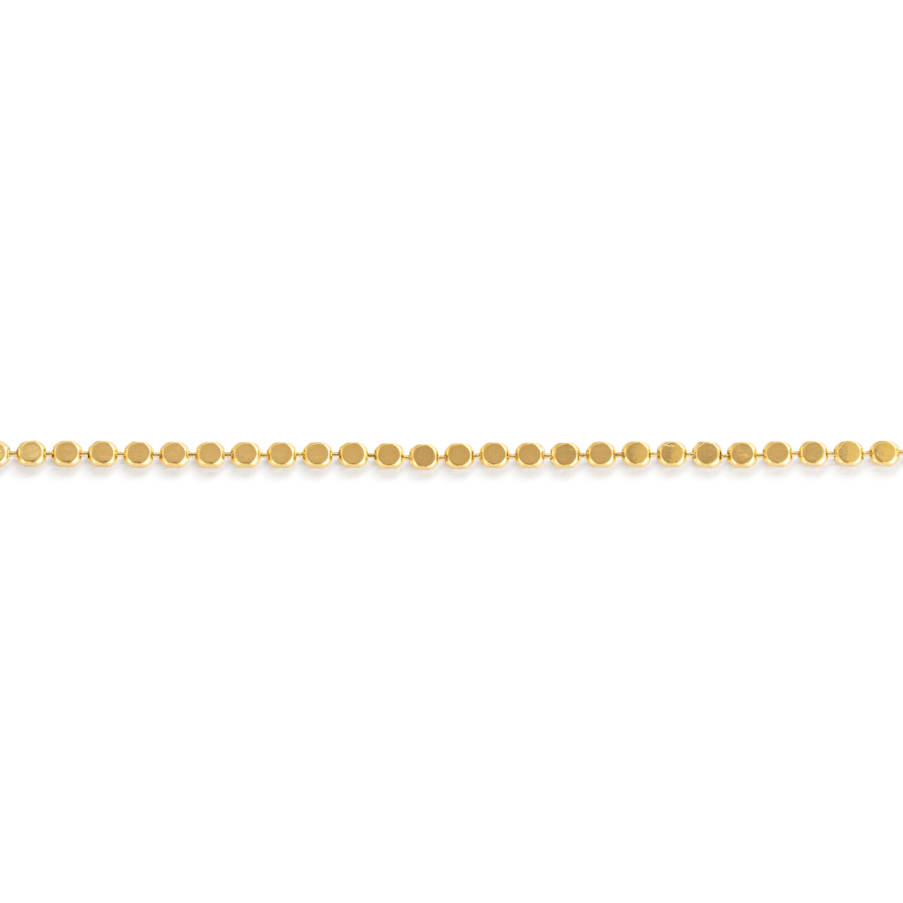 Dainty Gold Beaded Chain Bracelet thumbnail