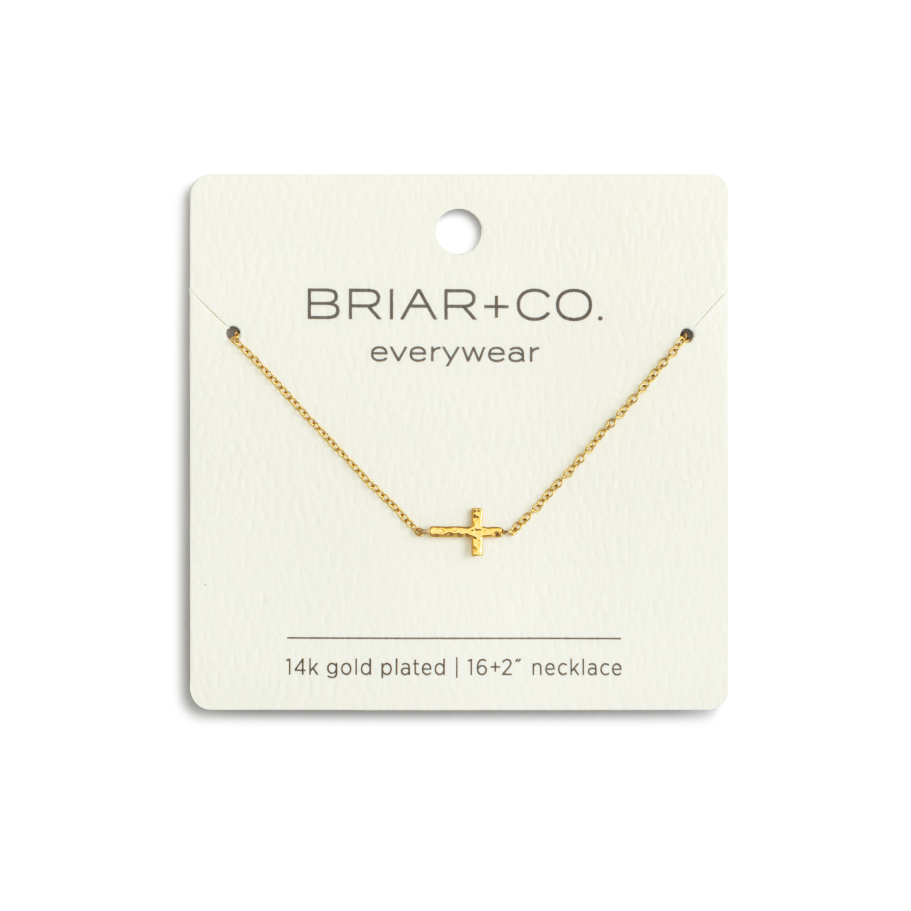 Dainty Gold Cross Charm Necklace thumbnail