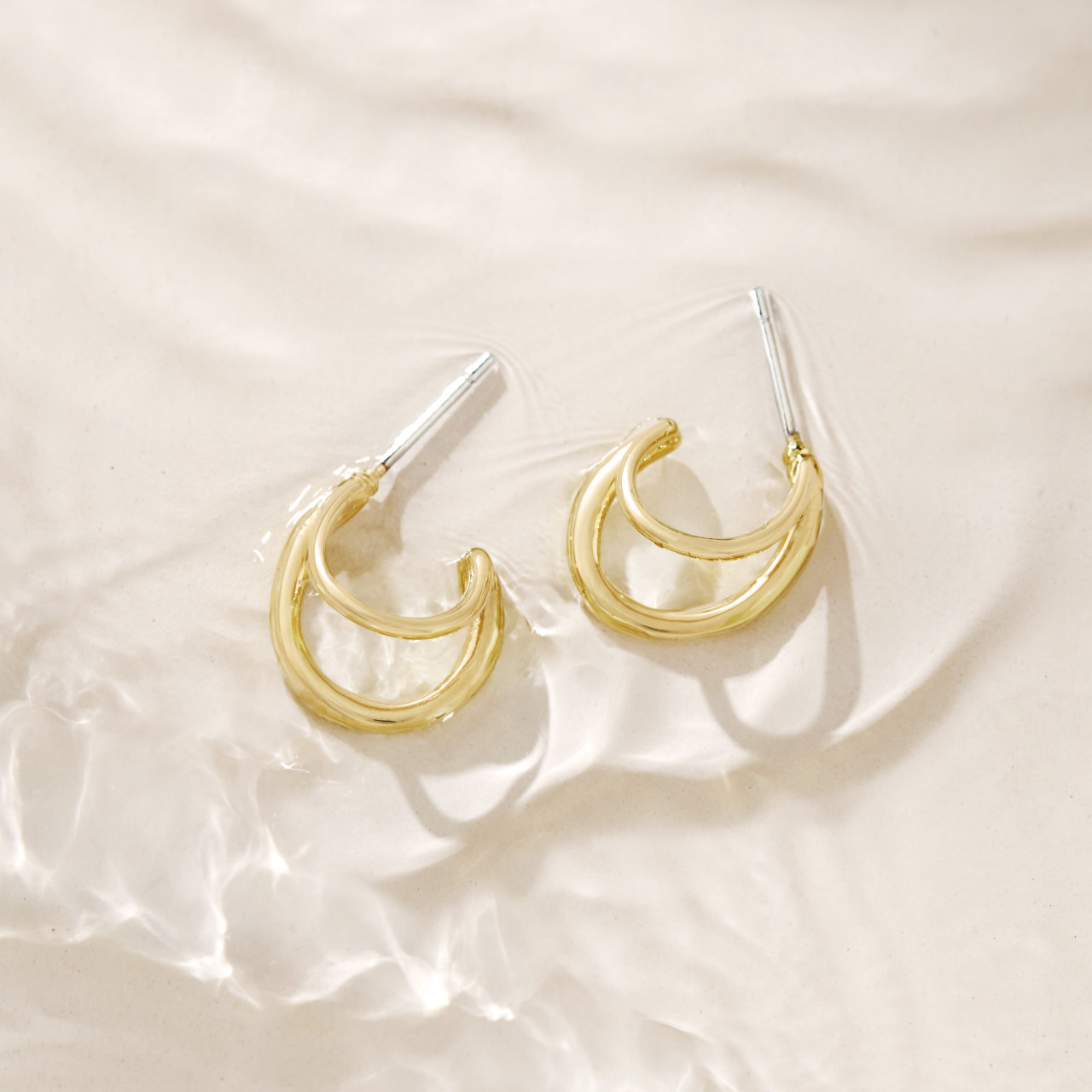 Gold Split Hoop Earring thumbnail