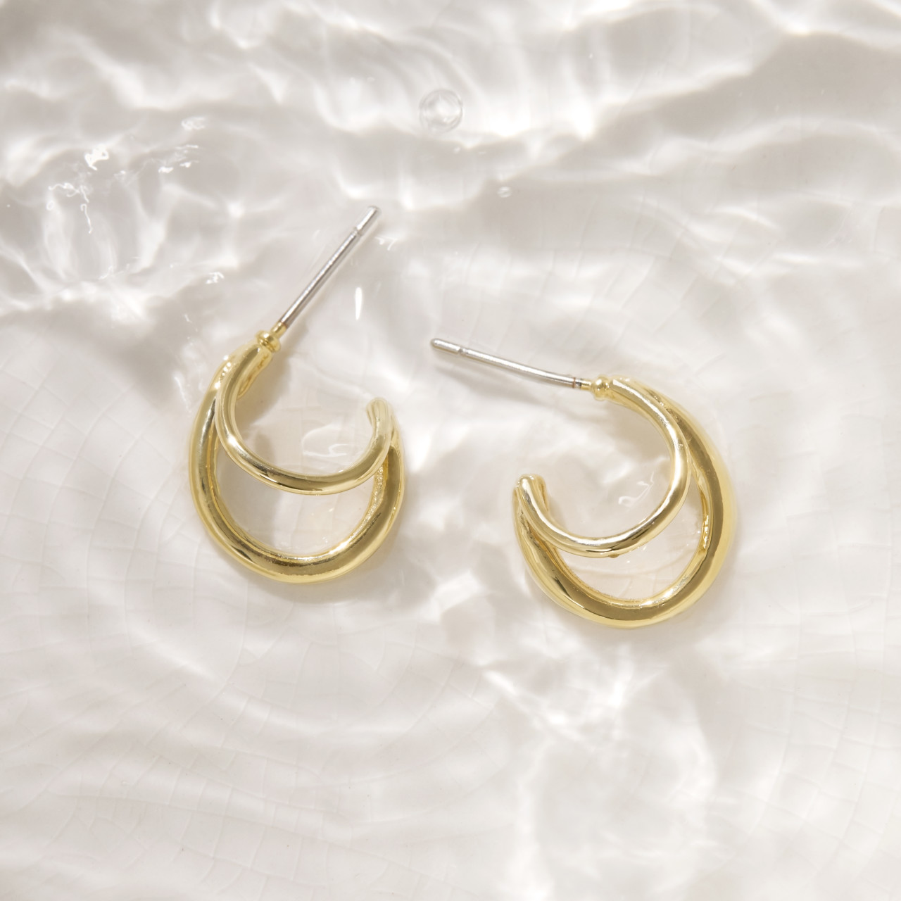 Gold Split Hoop Earring thumbnail