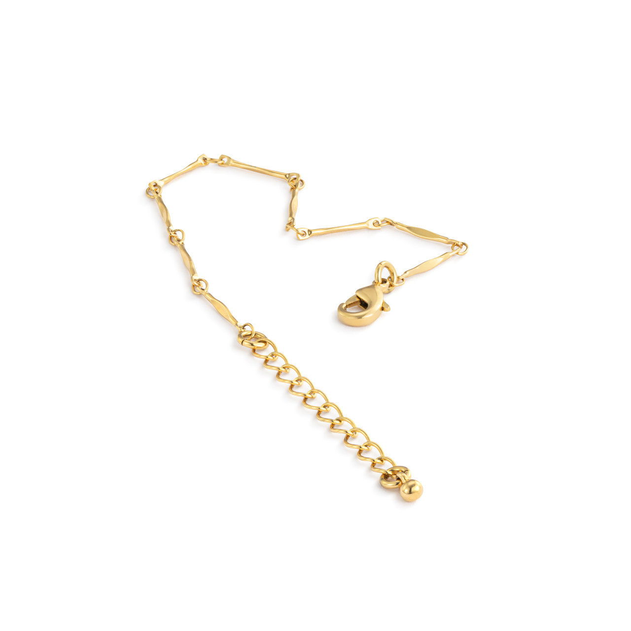 Gold Bar Link Chain Bracelet thumbnail