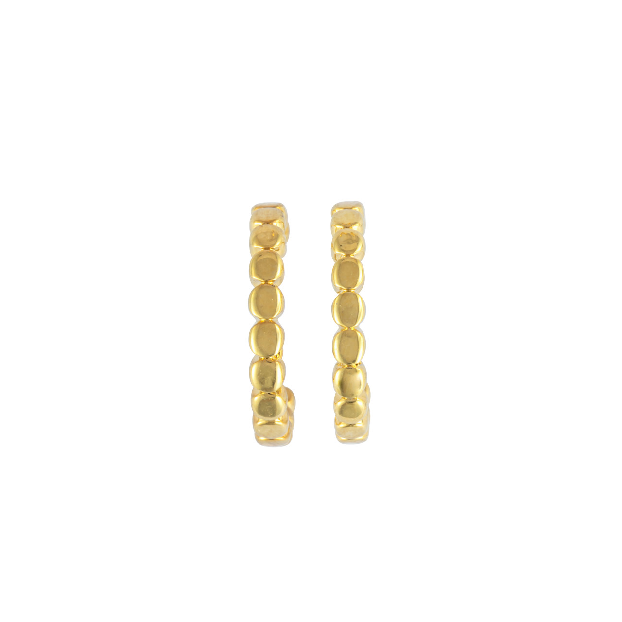 Gold Beaded Hoop Earring thumbnail