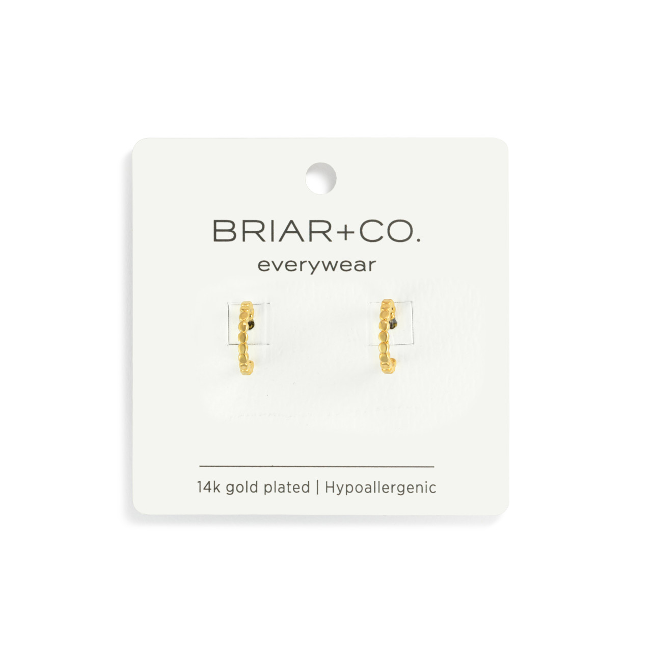 Gold Beaded Hoop Earring thumbnail