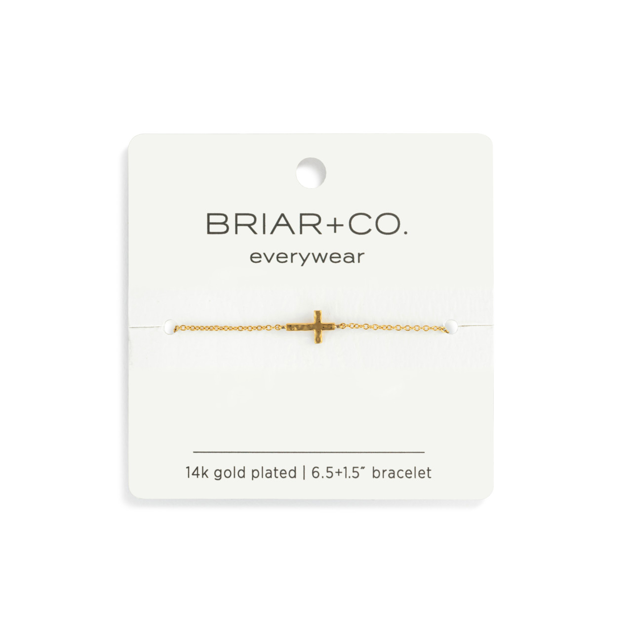 Dainty Gold Cross Charm Bracelet thumbnail