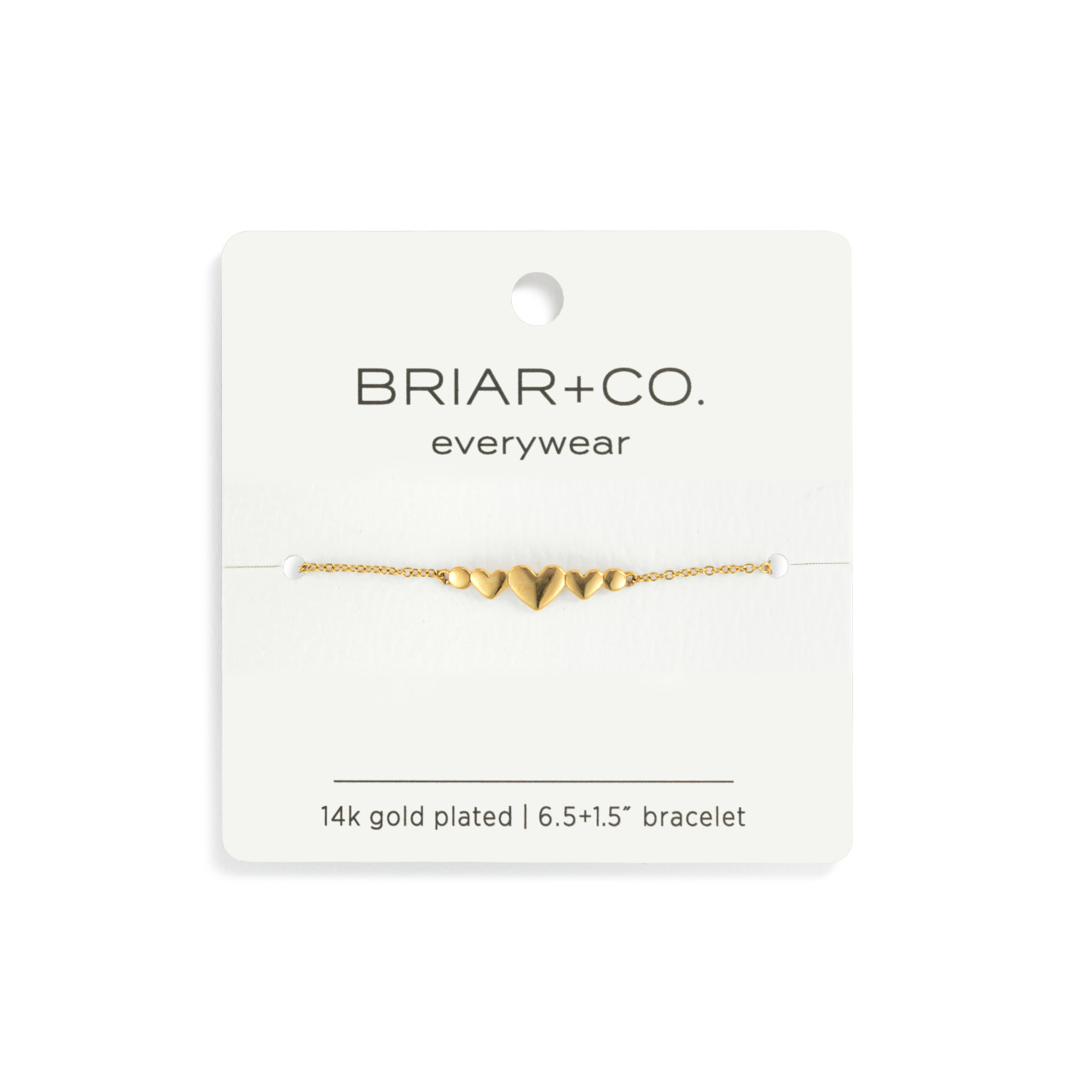 Dainty Gold Multi Heart Bracelet thumbnail