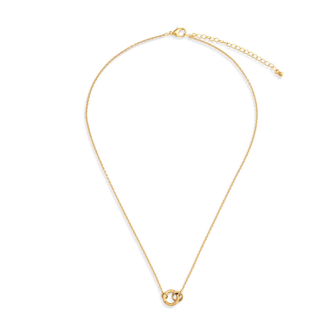 Gold Interlocking Rings Necklace thumbnail
