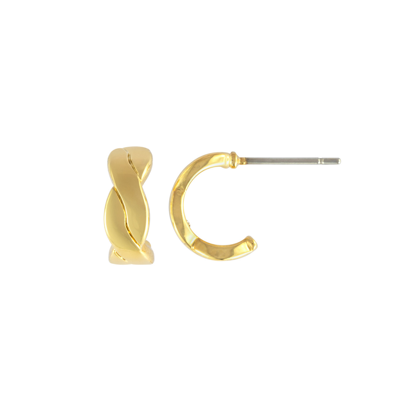 Gold Braided Hoop Earring thumbnail