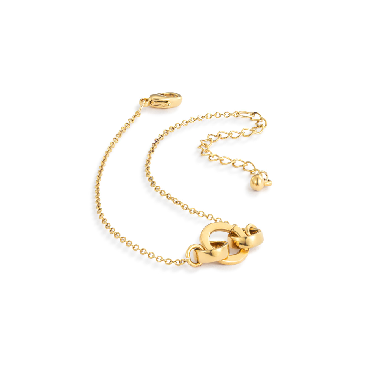 Gold Interlocking Rings Bracelets thumbnail