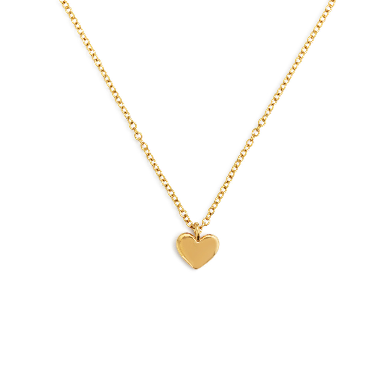 Dainty Gold Heart Charm Necklace thumbnail
