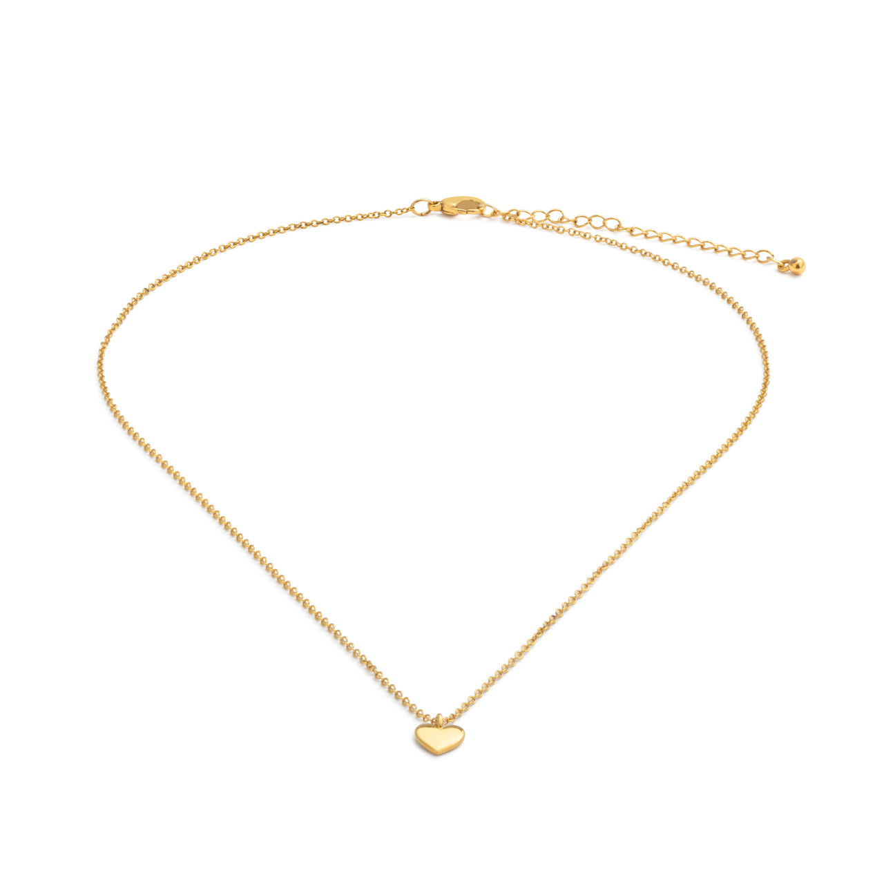 Dainty Gold Heart Charm Necklace thumbnail