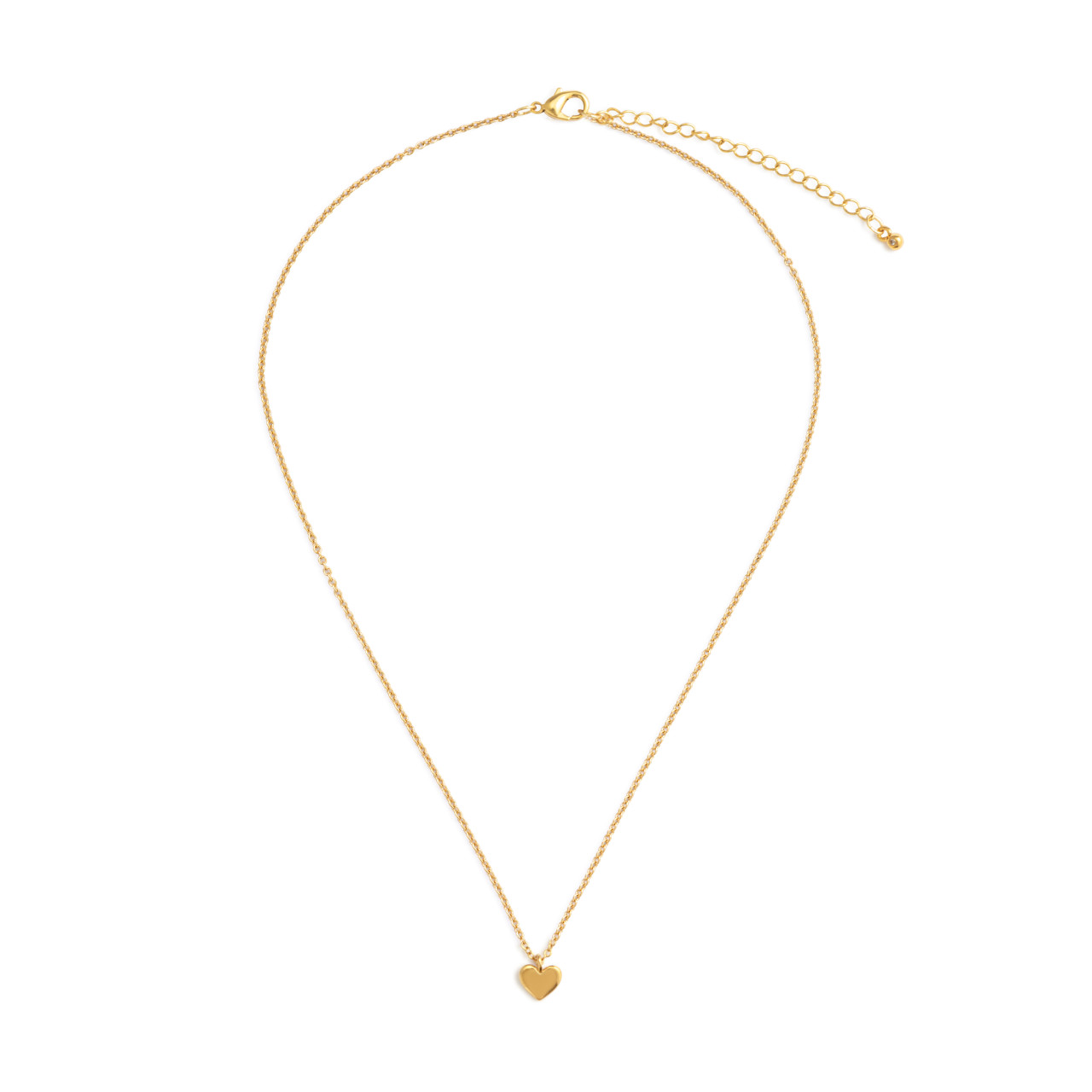 Dainty Gold Heart Charm Necklace thumbnail
