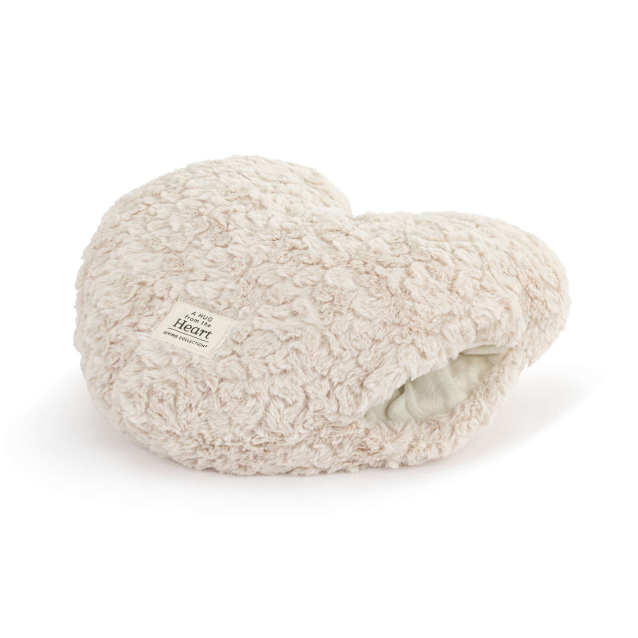 Snuggle Heart Cream Weighted Pillow - 14x12in thumbnail