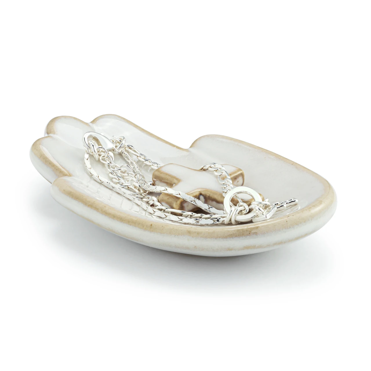 Hand in Hand Cross Trinket Dish - 2x4in thumbnail