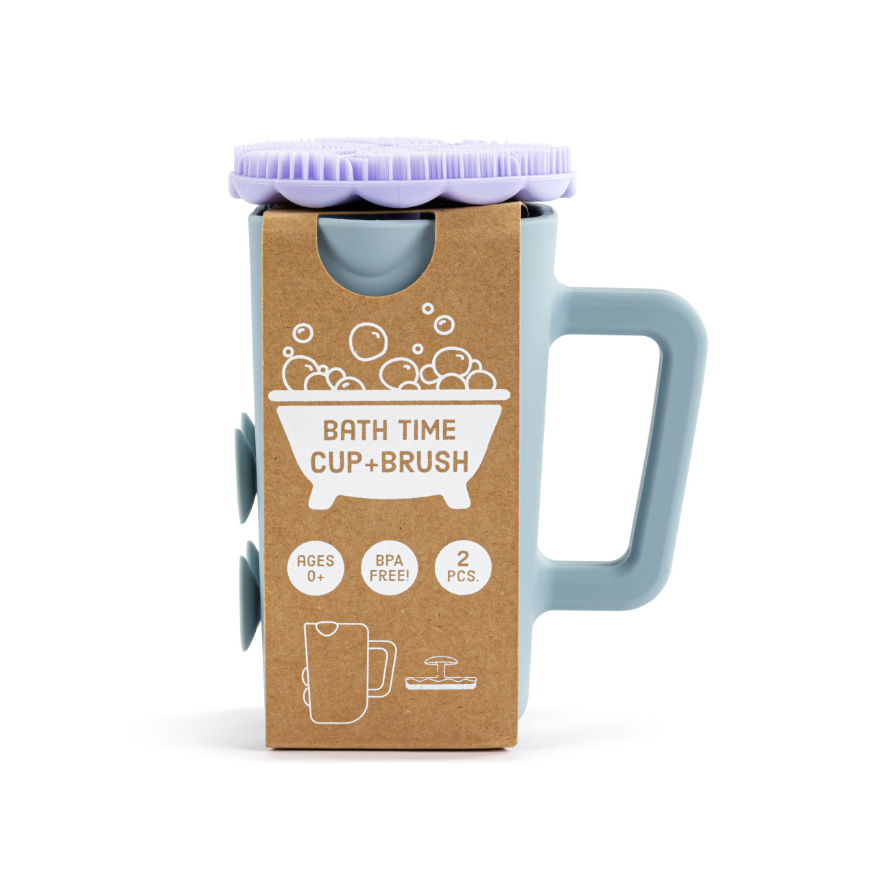 Purple Bathtime Brush + Blue Cup thumbnail