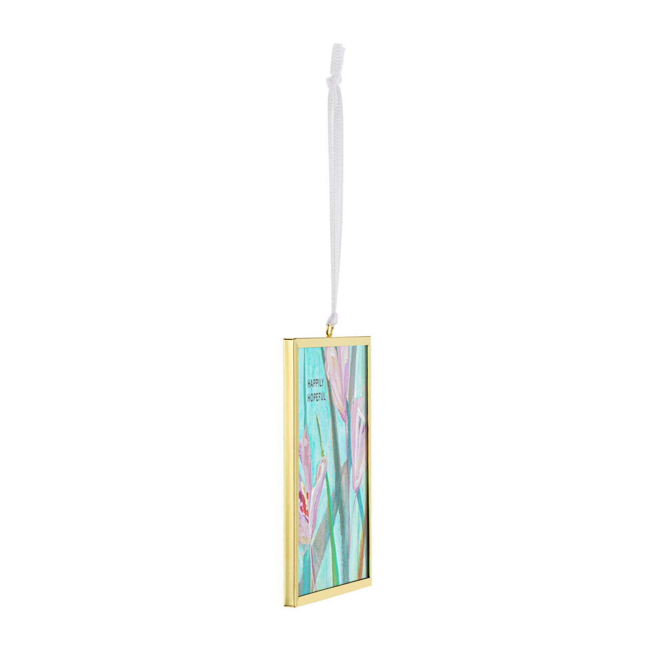 Happily Hopeful Floral Butterfly Suncatcher - 3x3in thumbnail