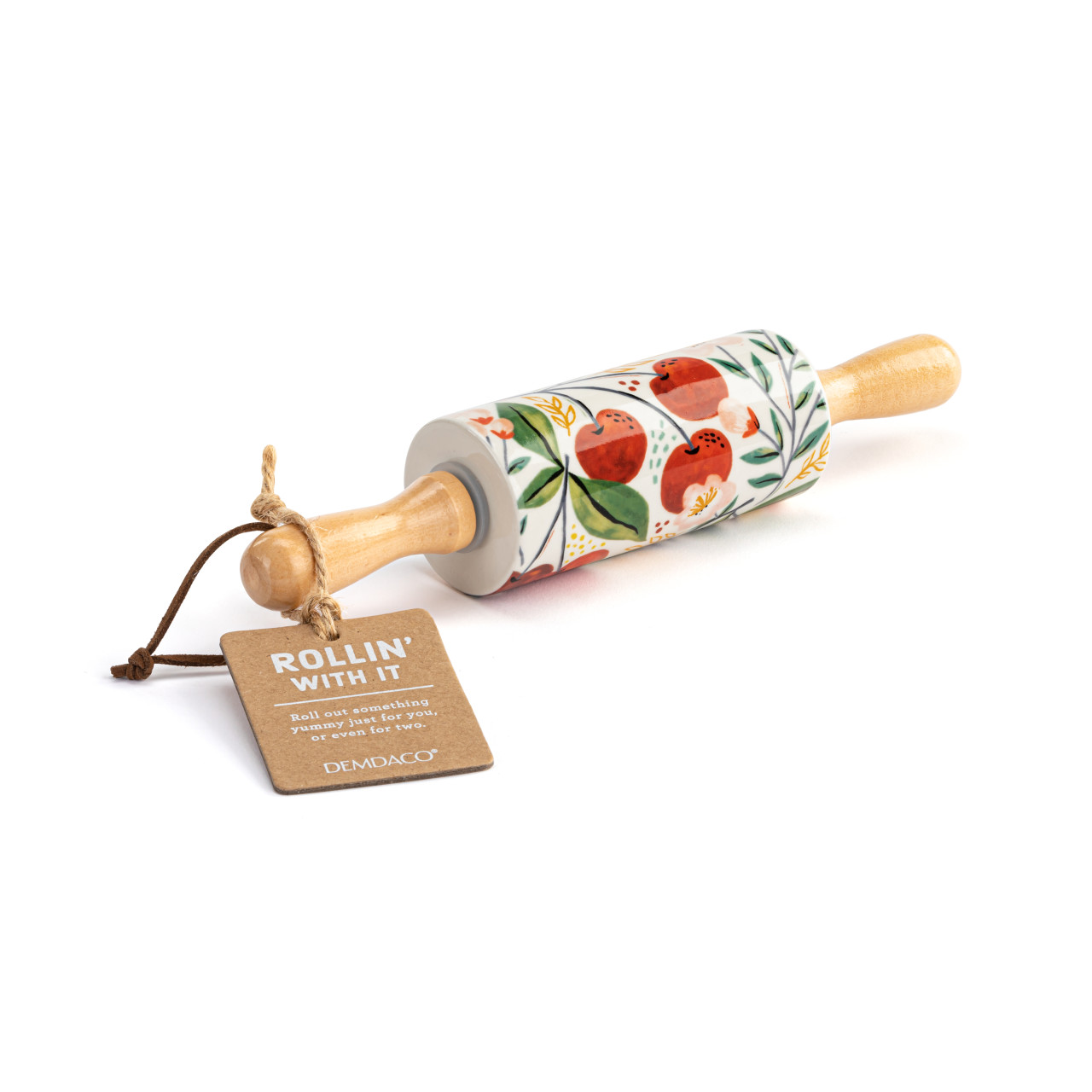 Cherry Ceramic Rolling Pin - 9in thumbnail