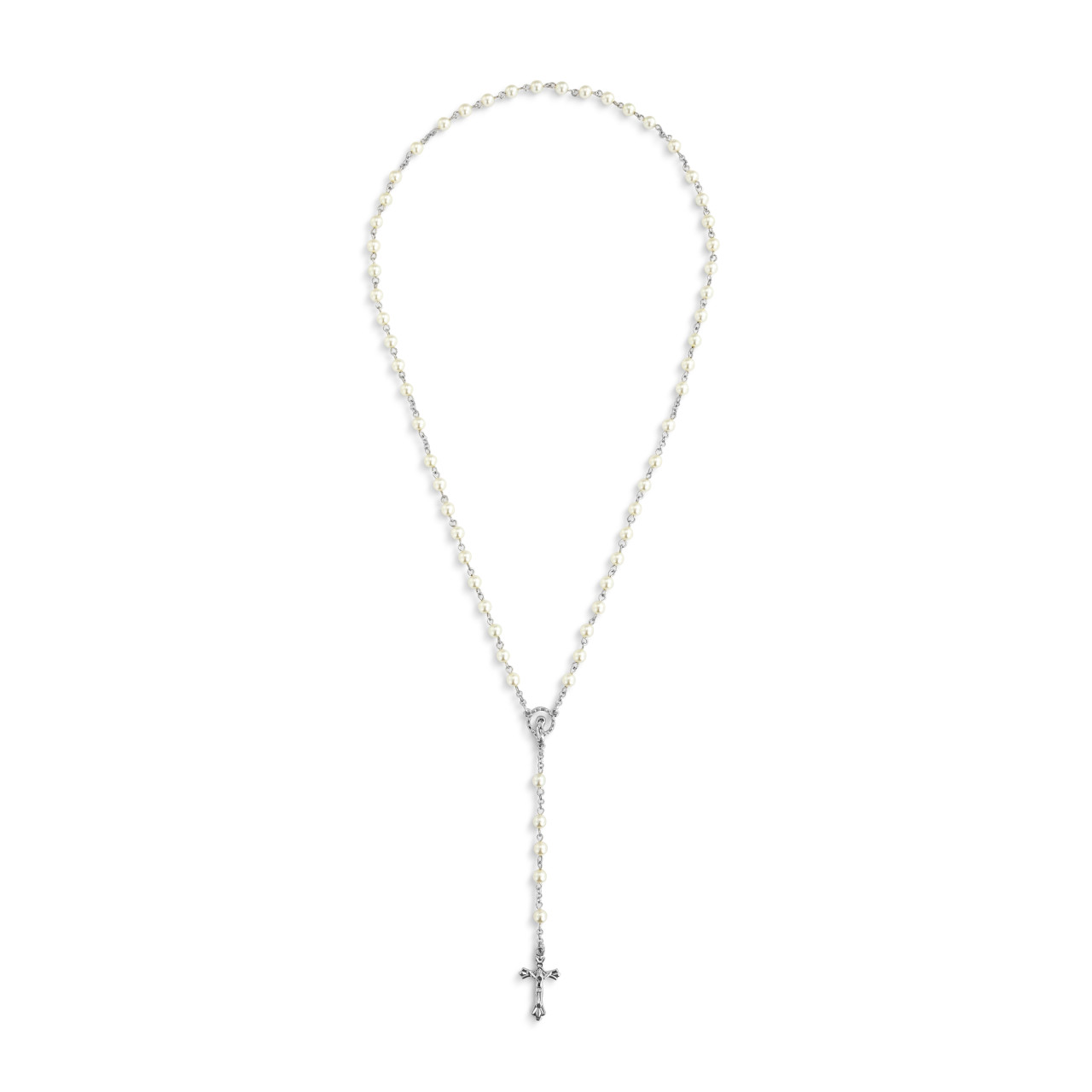 Pearl Rosary + Pouch - 18in thumbnail