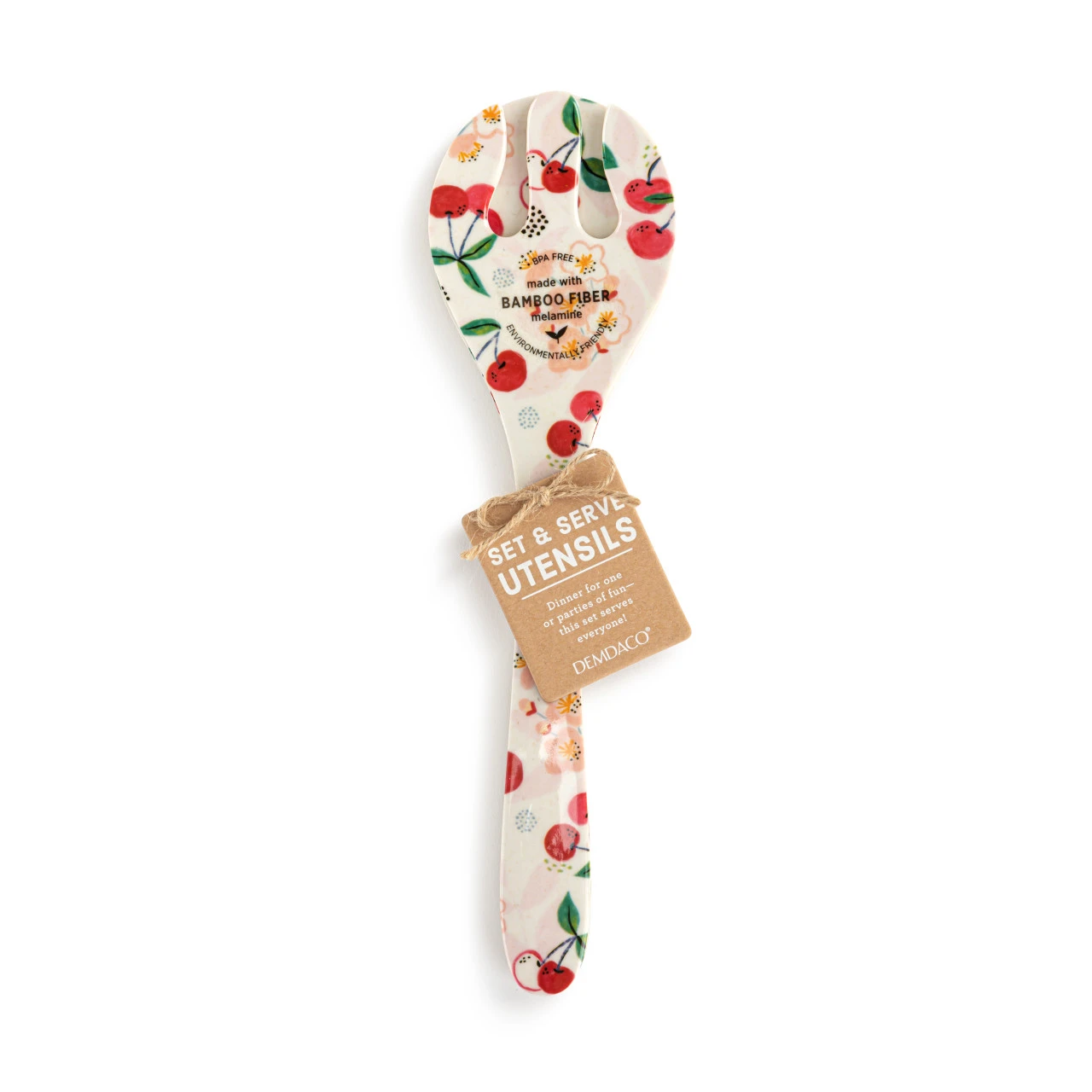 Cherry Bamboo Melamine Utensil Set thumbnail