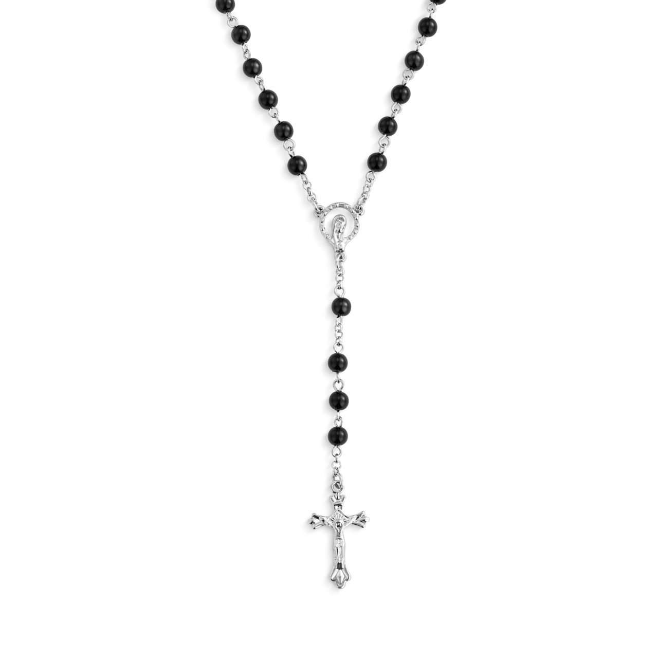 Black Rosary + Pouch - 18in thumbnail