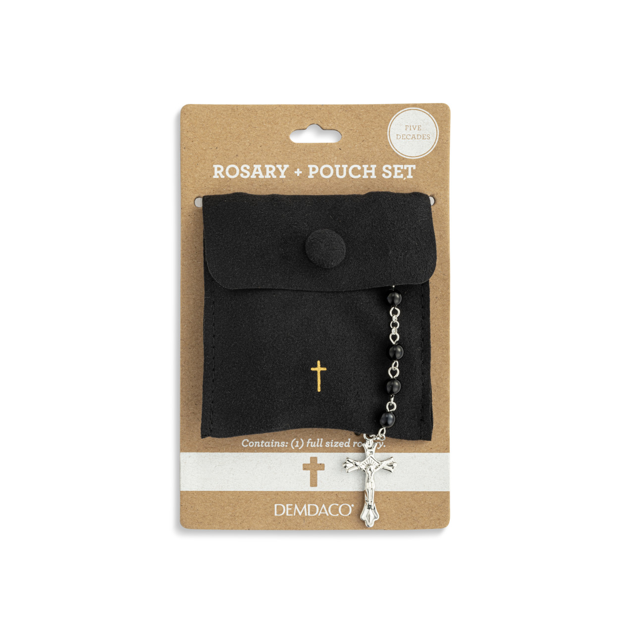 Black Rosary + Pouch - 18in thumbnail