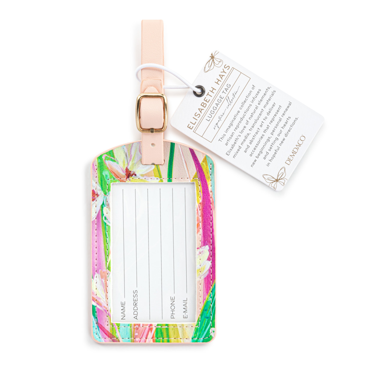 Floral Luggage Tag - 2.5x4.5in thumbnail
