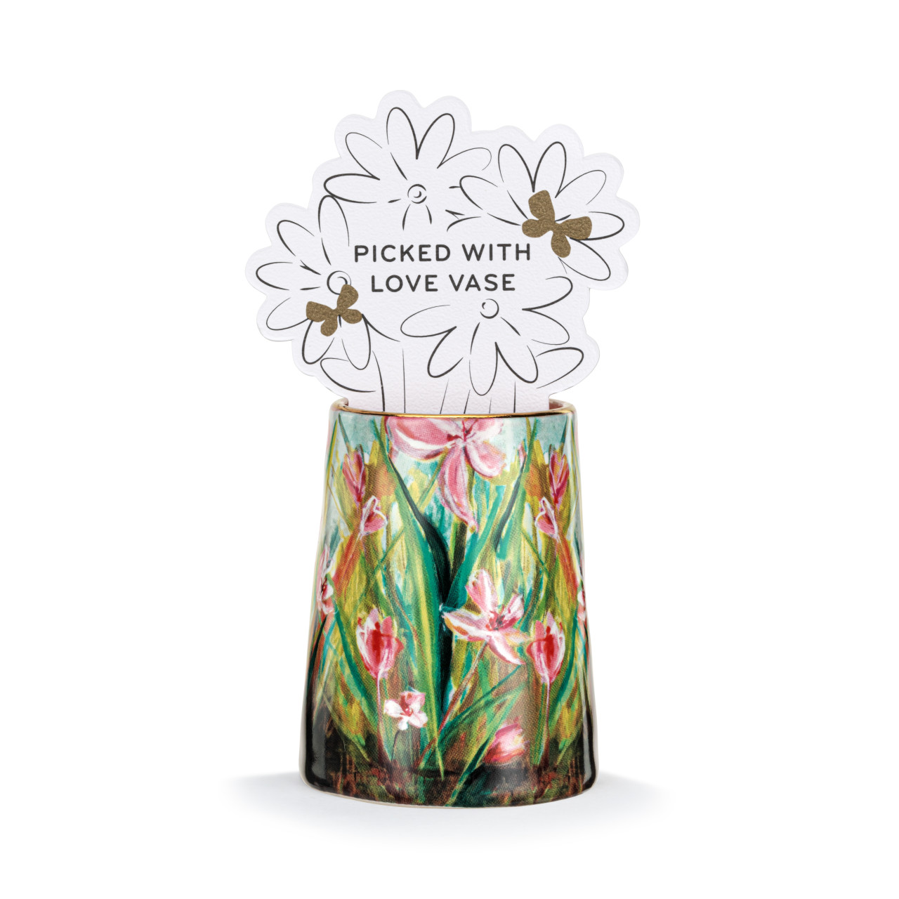 Floral Stems Picked With Love Vase - 2x3in thumbnail