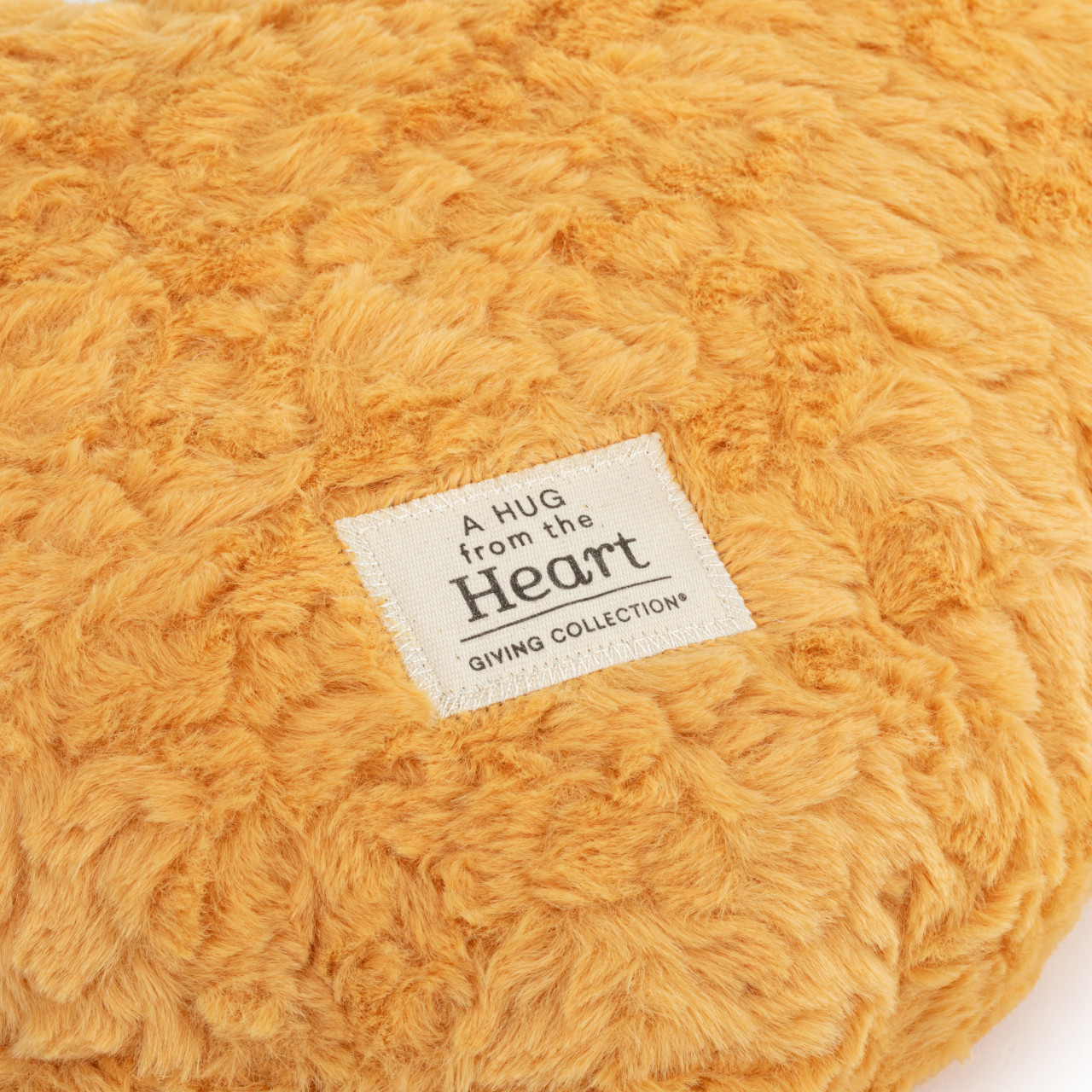 Snuggle Heart Mustard Weighted Pillow-14x12in thumbnail